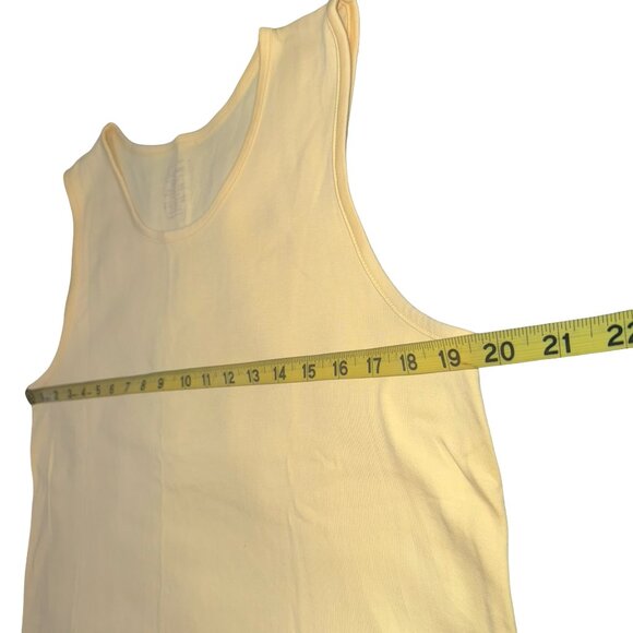 L.L Bean Yellow Tank Top and Matching Cardigan100% Supima Cotton Sz L Petite - Picture 6 of 13